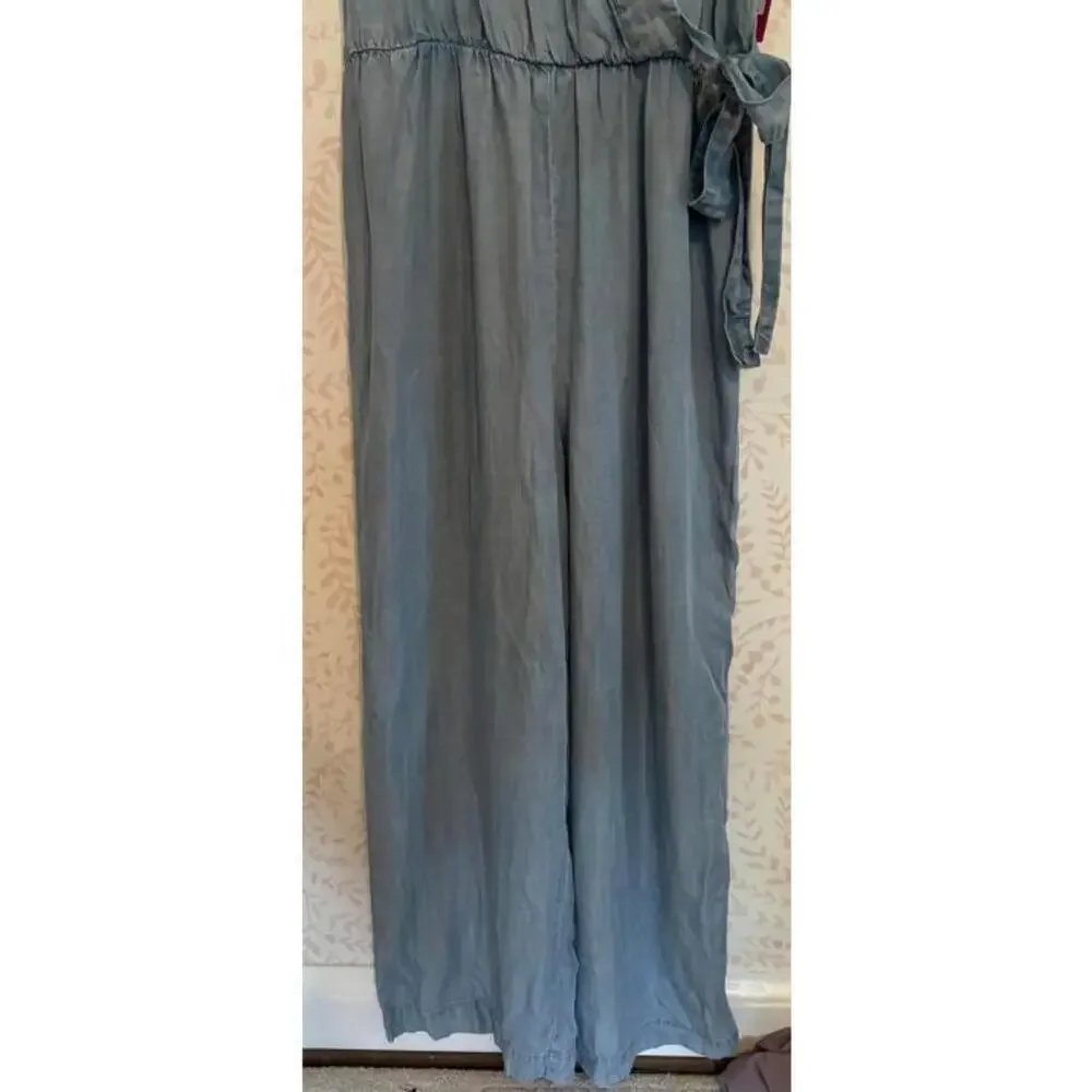 FALL SALE! NWT Vince Camuto Light Blue Chambray Jumpsuit - Picture 4 of 7